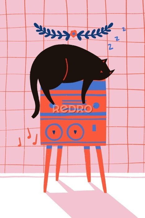Poster Widerspenstige schwarze Katze