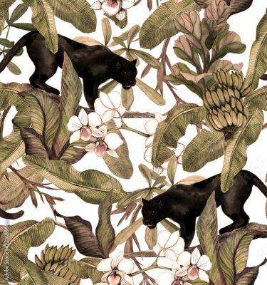 Poster Wildkatzen im Laub