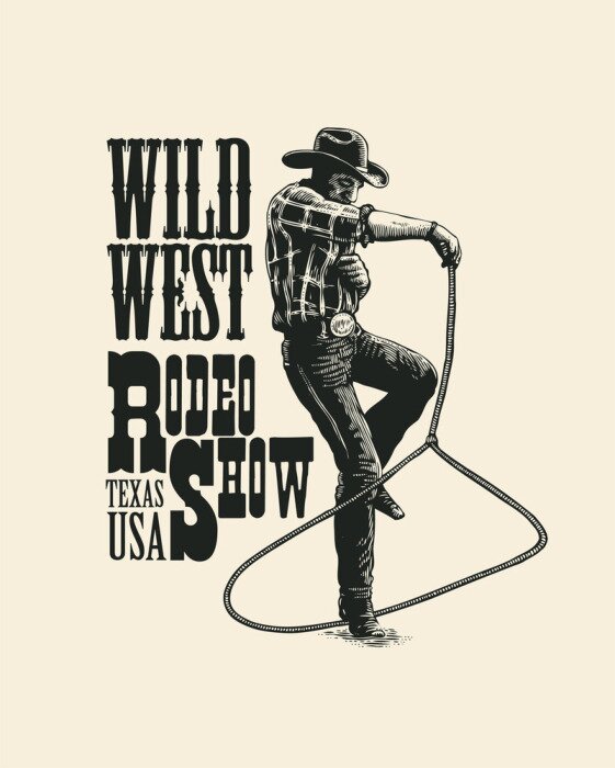 Poster Wildwest-Rodeo