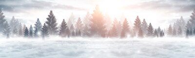 Poster Winter-Waldpanorama