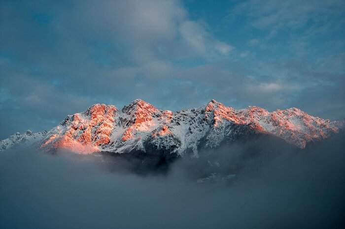 Poster Winterlandschaft im Nebel