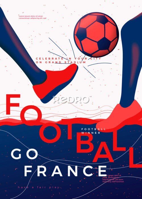 Poster Wir unterstützen die französische Nationalmannschaft