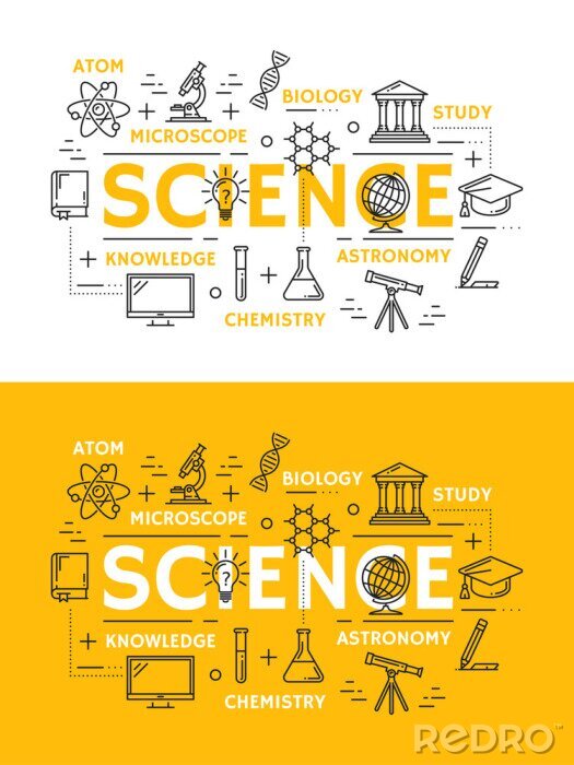 Poster Wissenschaftliche Piktogramme