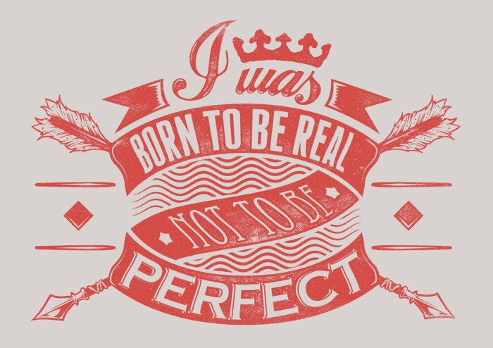 Poster Wörter, die den Realismus beschreiben