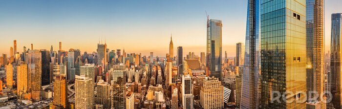Poster Wolkenkratzer New York Sonnenaufgang