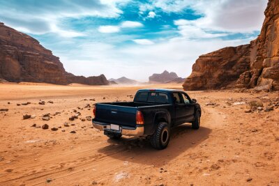 Poster Wüste SUV