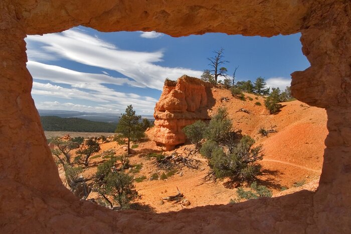 Poster Wüstenfelder und Felsen
