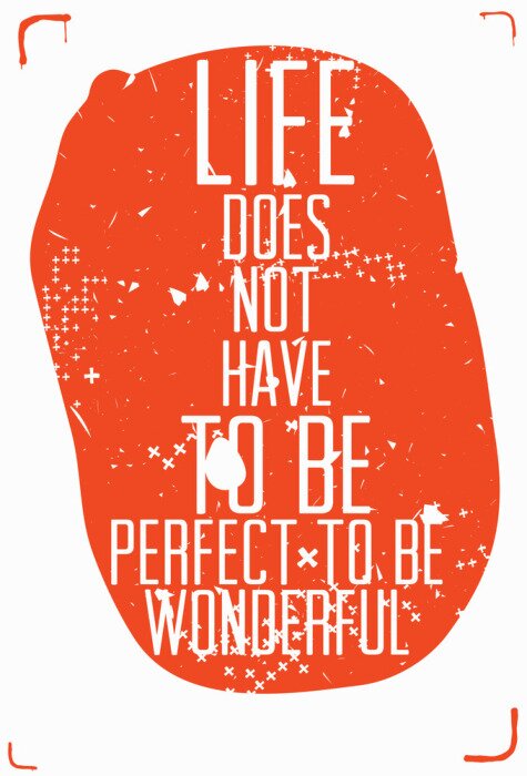 Poster Wunderbares Leben im Grunge-Stil