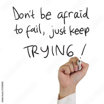 Poster Die Inschrift „Hab keine Angst…“ war handschriftlich auf eine Tafel geschrieben.