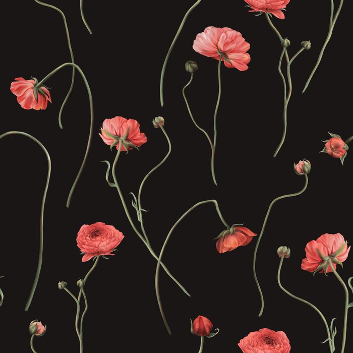 Poster Zarte Wildblumen