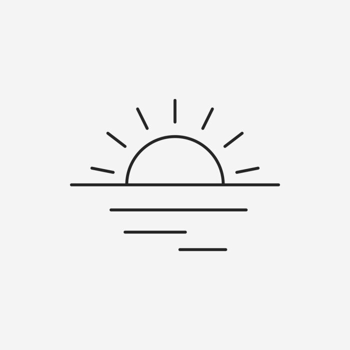 Poster Zeichnung des Sonnenuntergangs