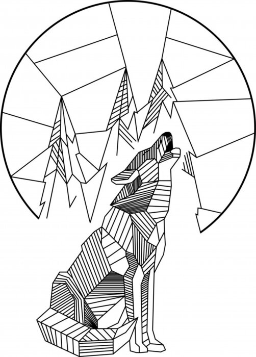 Poster Zeichnung im skandinavischen Stil