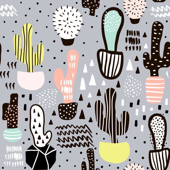 Poster Zeichnung mit Natur