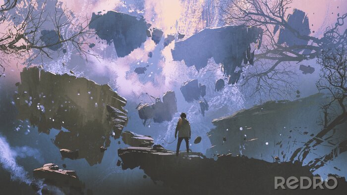 Poster Zerfallende Welt im Fantasy-Stil