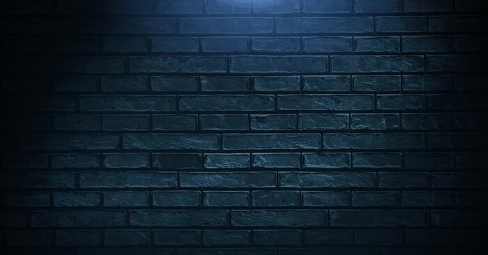 Poster Ziegelwand im düsteren Stil