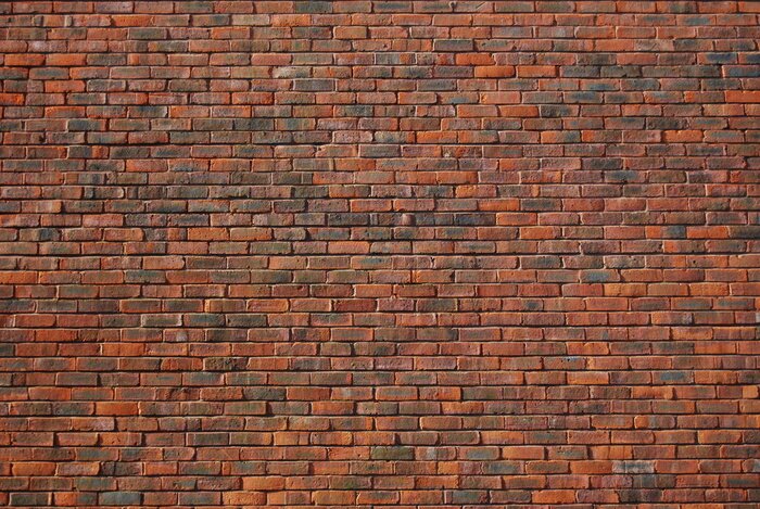 Poster Ziegelwand und roter Backstein