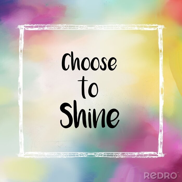 Poster Zitat auf buntem Hintergrund