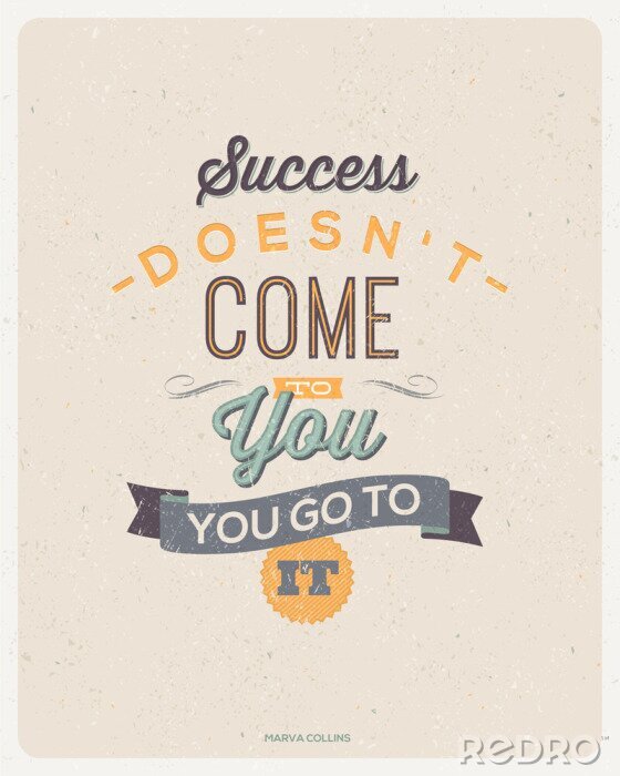 Poster Zitat Collins über Erfolg