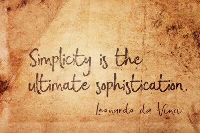 Zitat da Vinci über Einfachheit