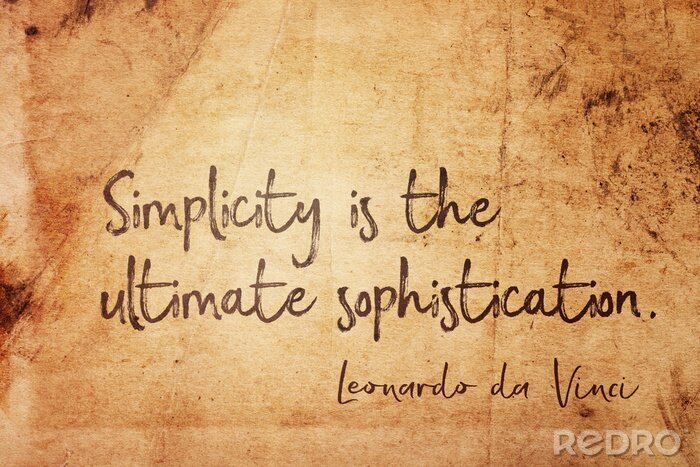 Poster Zitat da Vinci über Einfachheit