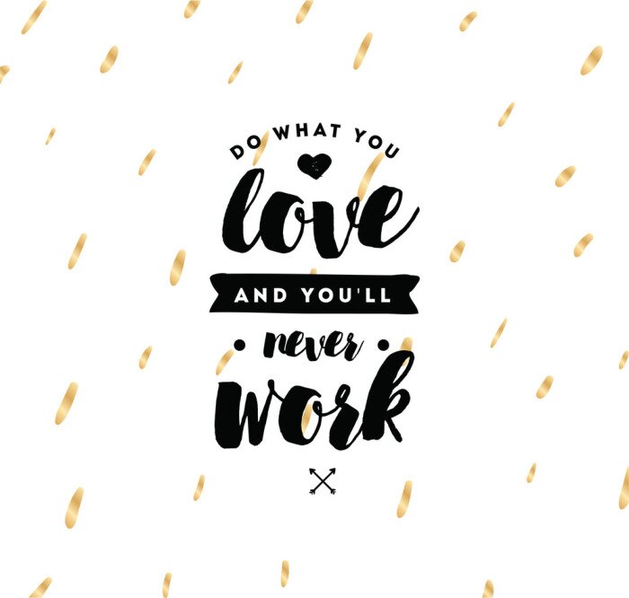 Poster Zitat mit Beschreibung einer Leidenschaft