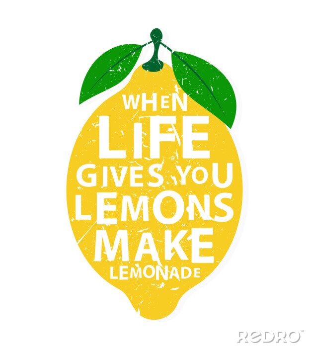 Poster Zitat mit Zitrone