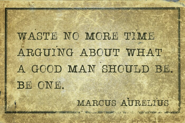 Poster Zitat über einen guten Mann