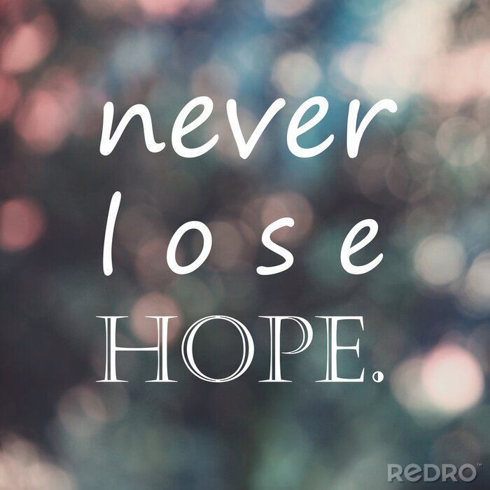 Poster Zitat über Hoffnung