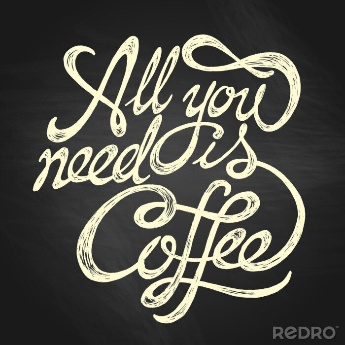 Poster Zitat über Kaffee