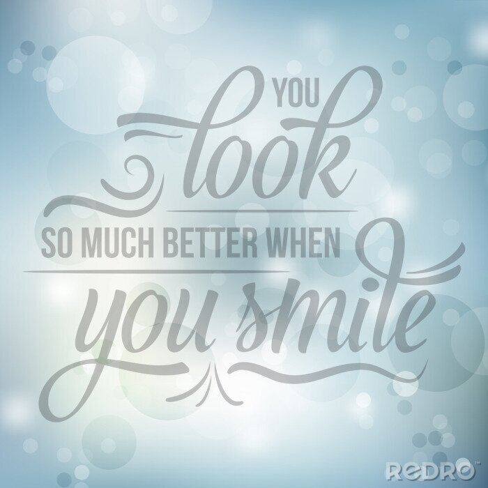 Poster Zitat über Lächeln