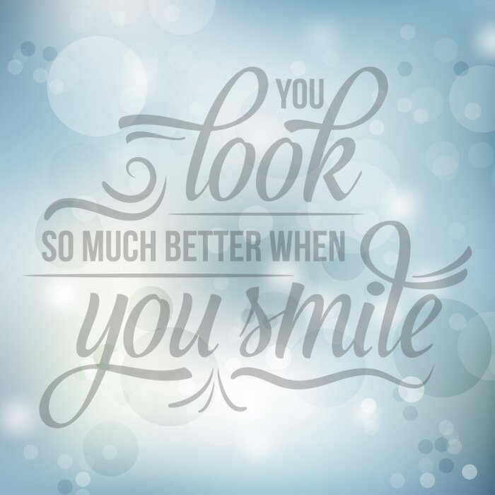Poster Zitat über Lächeln