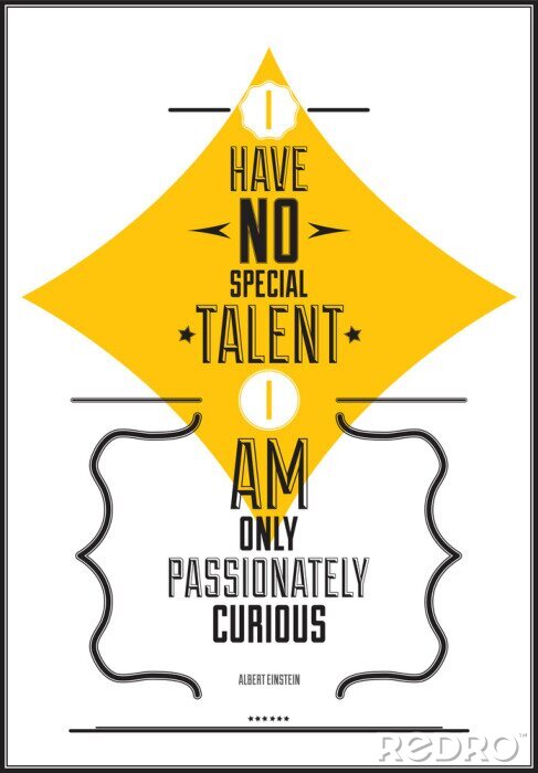 Poster Zitat über Leidenschaft auf gelbem Hintergrund