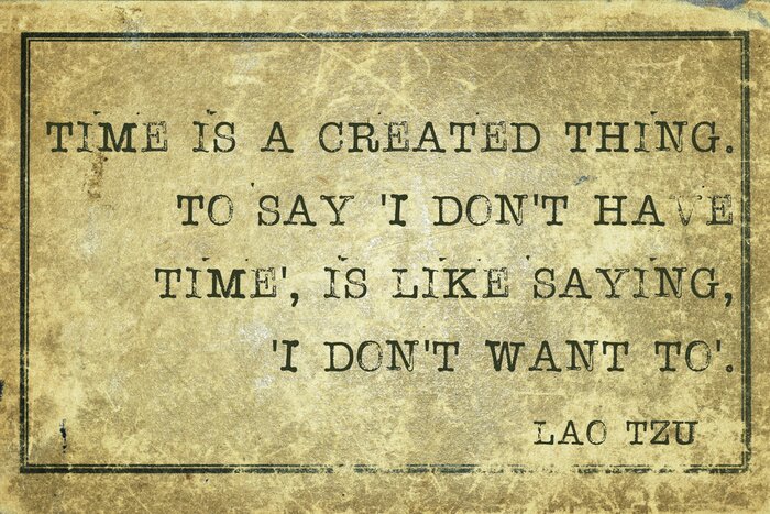 Poster Zitat über Zeit