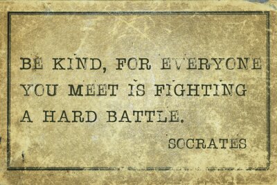 Poster Zitat von Sokrates über menschliche Beziehungen