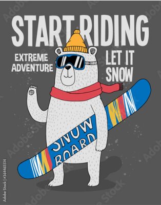 Poster Zitat Wintersport