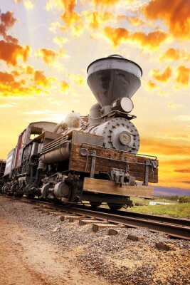 Zug Lokomotiven mit Himmelhintergrund