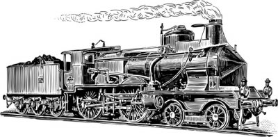 Zug Lokomotiven wie skizziert