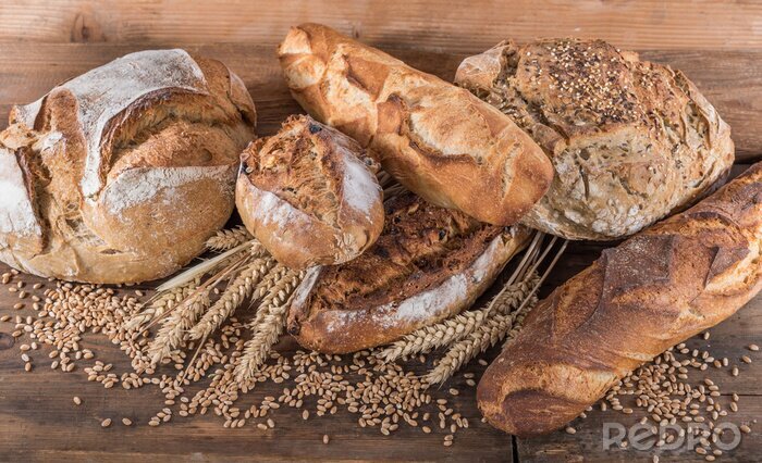 Poster Zusammensetzung der verschiedenen Brote