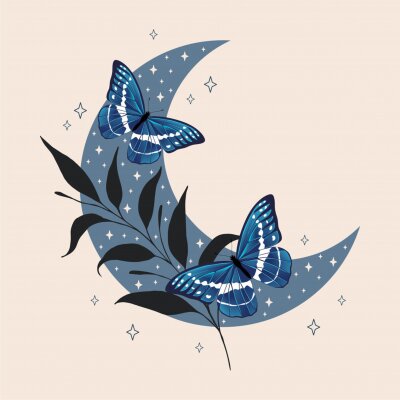 Poster Zwei tanzende Schmetterlinge