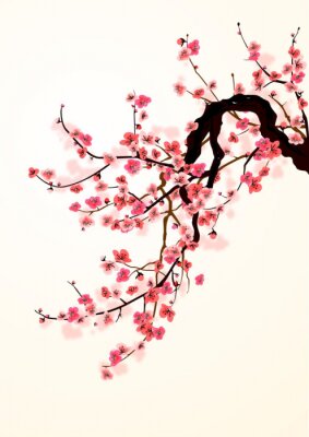 Poster Zweig der japanischen Kirschblüte