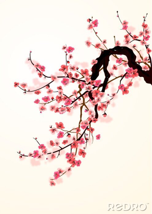 Poster Zweig der japanischen Kirschblüte