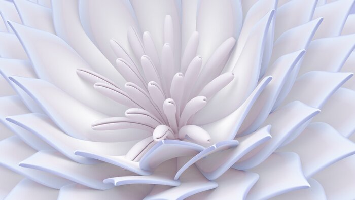 Sticker 3d-Blumen in Nahaufnahme einer Pflanzenstruktur