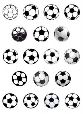 Sticker 3D Fußball Vektorgrafiken