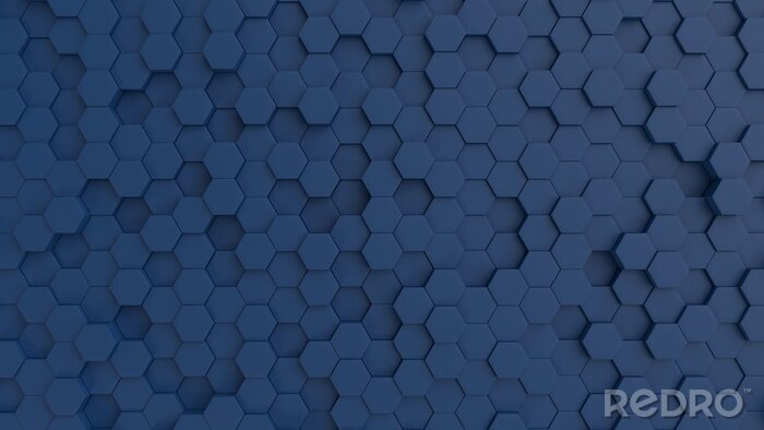 Sticker 3D hexagonale Textur