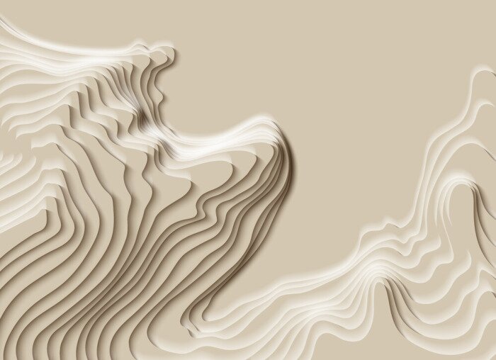 Sticker 3D-Oberfläche, inspiriert von Ebenen auf einer Landkarte