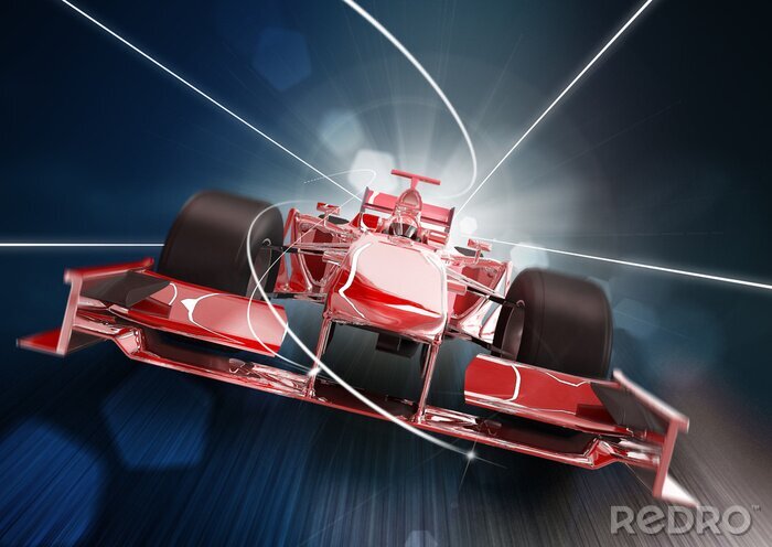 Sticker 3d render, formula one car concept