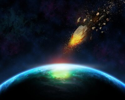 3D Weltraum und Meteoriten