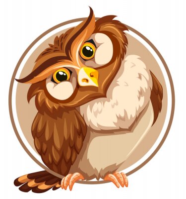 Sticker A owl sticker template