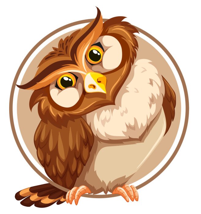 Sticker A owl sticker template