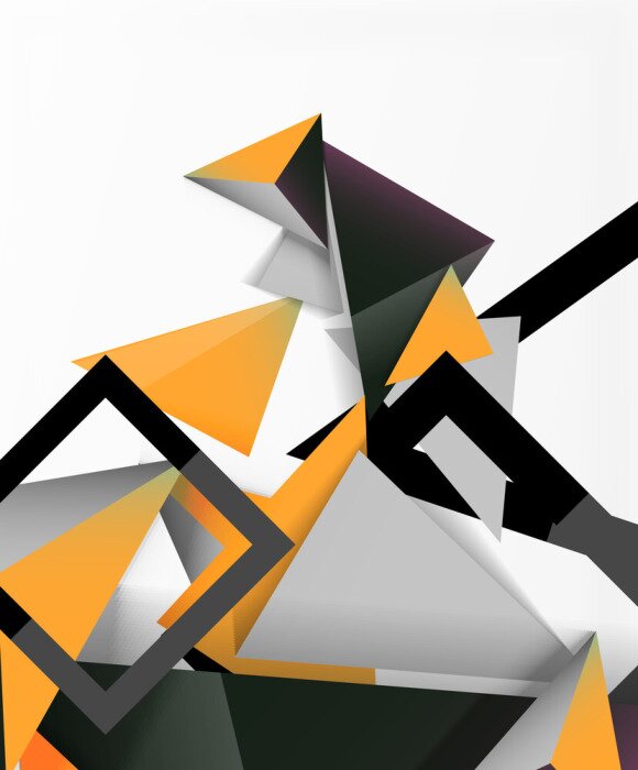 Sticker Abstract background, mosaic 3d triangles composition, low poly style design. Vector Illustration For Wallpaper, Banner, Background, Card, Book Illustration, landing page